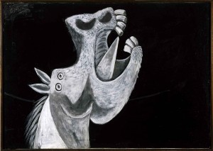 Pablo Picasso- Étude pour Guernica- tete de cheval-1937